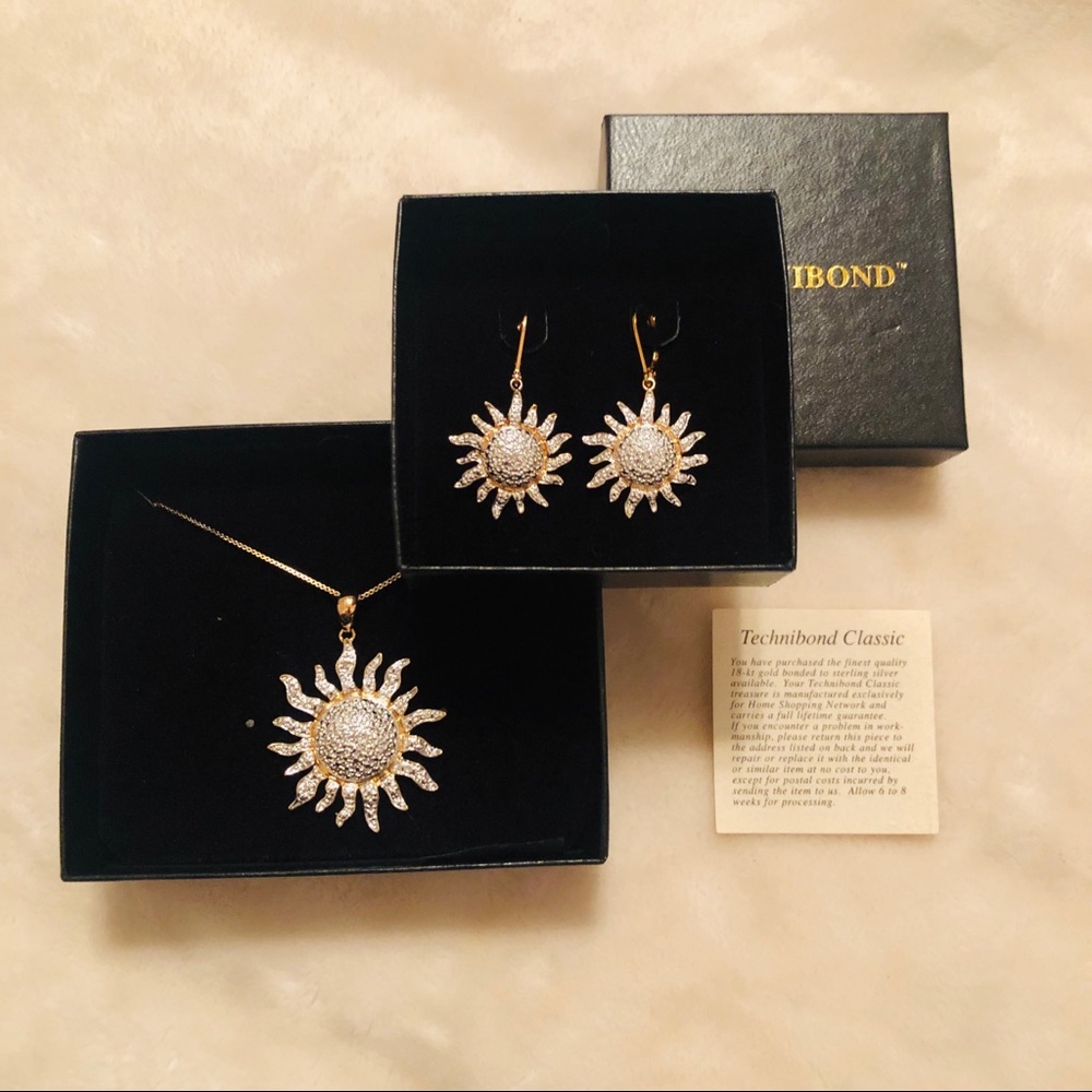 Technibond necklace and earring set